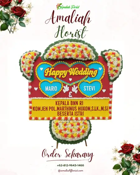 Papan Bunga Pernikahan Sringin